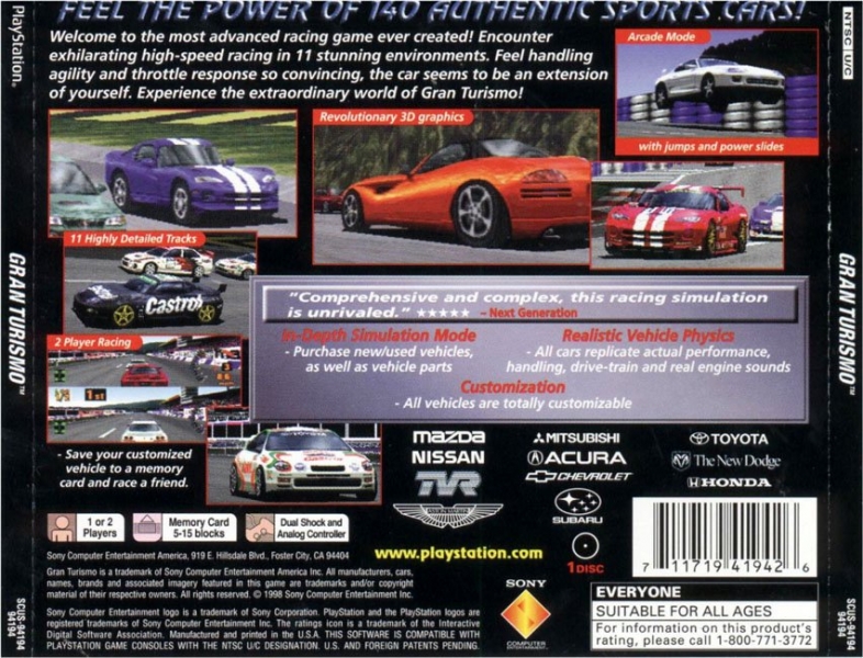 Screenshot Thumbnail / Media File 4 for Gran Turismo [NTSC-U]